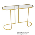 Mayco Manufacturer Elegant Steel Tempered Glass Top Console Tables